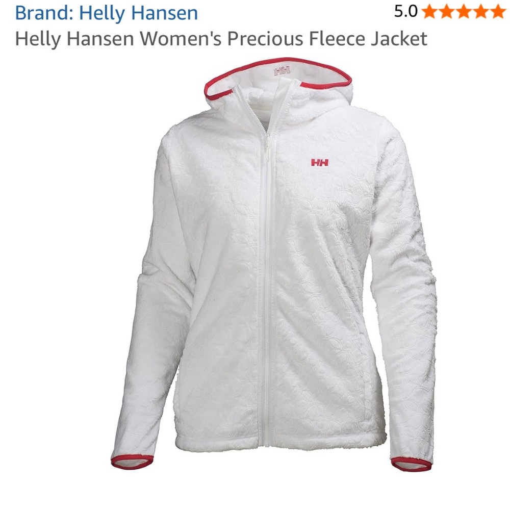 Helly Hensen Precious Fleece Jacket in White Size Large